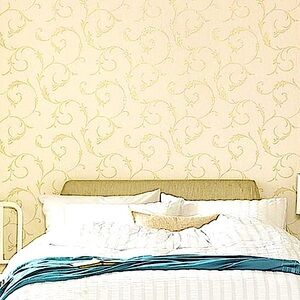 NWT* Graham & Brown 20-727 Athena‎ Wallpaper, White/Gold